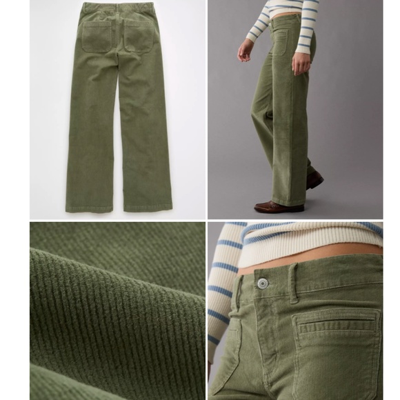 AE Stretch Corduroy Low-Rise Baggy Wide-Leg Pant - Picture 2 of 4